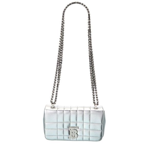 Burberry Bags Burberry Lola Mini Leather Shoulder Bag Silver Poshmark